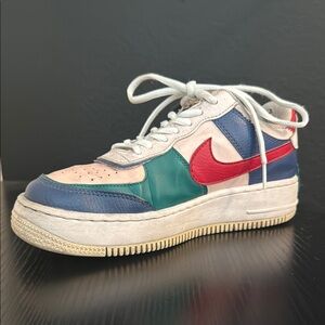 Nike Red and Blue Sneakers Classic Design